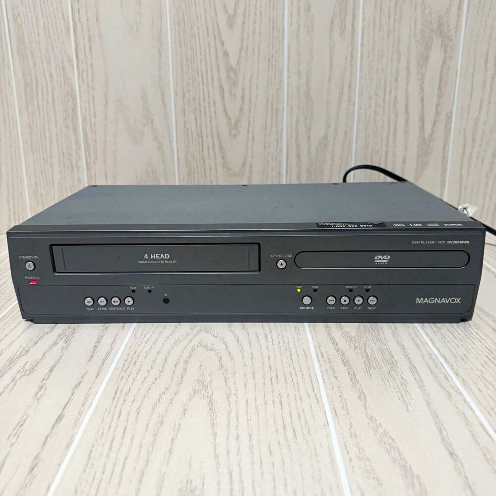 Magnavox DV200MW8 VCR-DVD Combo Player, 4-Head VHS VCR + DVD Playback